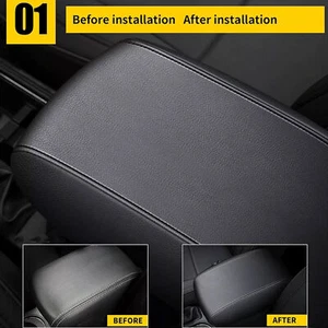 Center Console Lid Armrest Cover Pad Faux Leather For Subaru Forester 2013-2018 - Picture 1 of 6