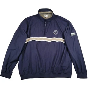 VTG 2002 US Open Ashworth Bethpage Black Packable Windbreaker Men's Sz XXL Navy - Picture 1 of 15