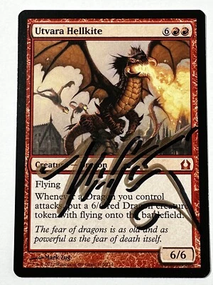 MTG Magic Utvara Hellkite Signed Artist Proof X1 RTR Return to Ravnica Mark Zug - Image 1 of 2