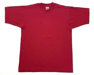 T-shirt vintage Fruit Of The Loom Best Blank Tee bordeaux taglia L punto singolo - Foto 1 di 8