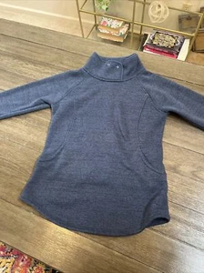 Women’s Prana Tri Thermal Threads Tunic Fleece Blue Large Pouch Pockets - Picture 1 of 10