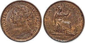 ROYAUME UNI FARTHING 1886 KM#753 - Imagen 1 de 1