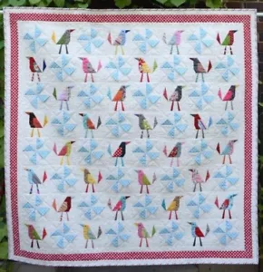 Modello trapunta fatto a mano Birds Designer campione nuovo patchwork a pezzi di carta - Foto 1 di 8