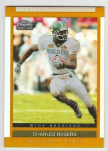 CHARLES ROGERS 2003 TOPPS Draft CHROME GOLD REFRACTOR #160 SP RC Michigan State - Picture 1 of 1