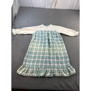 Vintage Flanell Nachthemd blau kariert - Bild 1 von 8