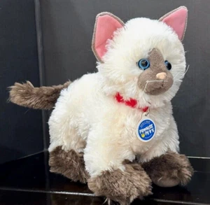 Build A Bear Siamese Cat Plush Promise Pet Cream Brown Blue Eyes BABW Stuffed - Picture 1 of 16