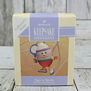 Huevos con adorno de recuerdo de sello de Pascua en deportes jugador de tenis con fecha 1993 - Imagen 1 de 9