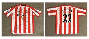 Alan Stubbs Matchworn & Squad Signed Sunderland AFC 2005/06 Home Shirt, XL, VGC - Picture 1 of 16