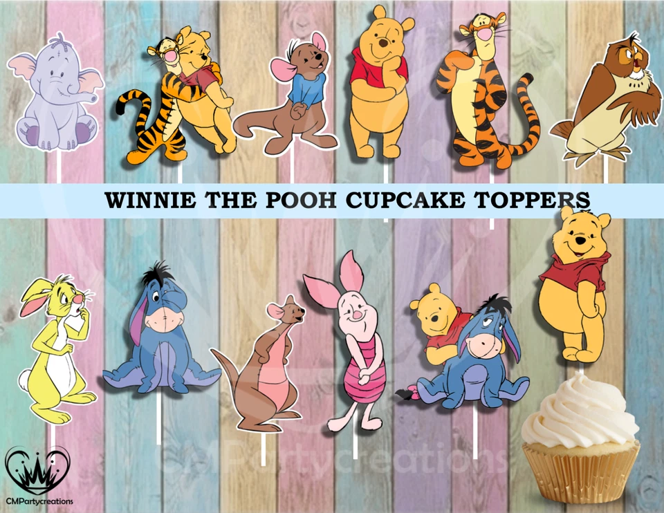 Winnie The Pooh Cupcake Toppers - Image 1 of 1