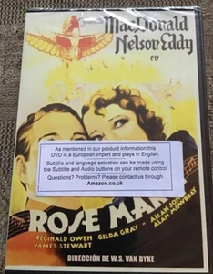 Rose Marie - Jeanette MacDonald & Nelson Eddy - DVD - Spanish - NEW & SEALED - Picture 1 of 3