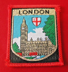 Patch Tessuti Ricamata Stampa Ville London 5.5cm x6.5cm - Picture 1 of 2