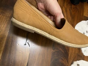 Women Franco Sarto Tan leather/Suede Espadrilles flat shoes Tan Shipped - Picture 1 of 6