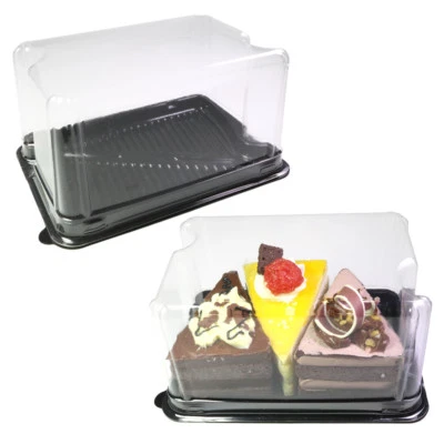 HOUSEWARMING 50/100 Rectangular Cafe Cake Display Plastic Containers - Image 1 of 4