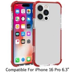 Coque iPhone 13Pro Antichoc Robuste Protection Rouge Transparente Transparente - Photo 1 sur 2