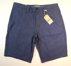 FAT FACE STOW FLAT FRONT 100% COTTON 10.5" CHINO SHORTS - WASHED BLUE - MEN W34 - Picture 1 of 15
