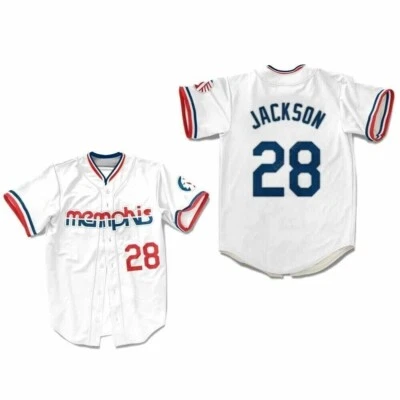 Camiseta de béisbol personalizada 1986 Bo #28 bordada cualquier nombre blanca azul Foto 1 de 4