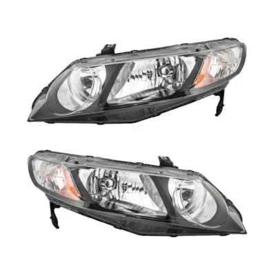 Juego de faros DEPO para Honda Civic 2009 2010 2011 sedán lado conductor y pasajero Foto 1 de 3