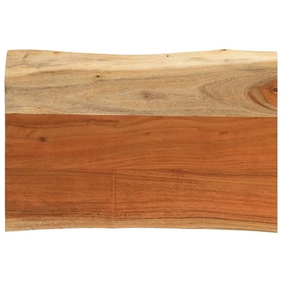 Table Top Solid Acacia Natural Wood Live Edge 60x40x3.8 cm  Rectangular UK - Image 1 of 4