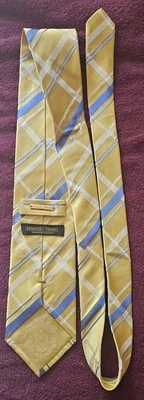 Donald J Trump Corbata Seda Firma Barra de Oro Colección Rayas Amarillas  Foto 1 de 4