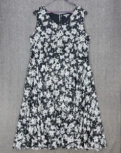 Jessica London Maxi Dress Womens 28W Black Floral Sleeveless Cottagecore Shift - Picture 1 of 12