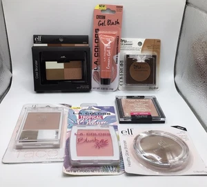 Mixed Makeup Lot-(7) Blush, Bronzer/Highlighters, E.L.F., L.A. COLORS, COVERGIRL - Picture 1 of 8