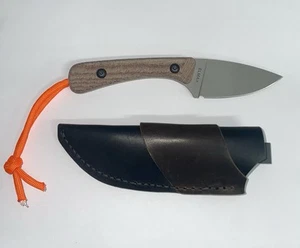 SPK ULTD Gen 2 Shark w/ Custom Leather Sheath - Natural Micarta / Elmax - Picture 1 of 7