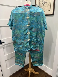 Asiatische Themen Satin PJ’s von Seide - Gr. XL - auch ein tolles Halloween Kostüm! - Bild 1 von 14