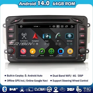 64GB Android 14 Autoradio DAB+Carplay IPS DSP Mercedes CLK Class W203 W209 Viano - Bild 1 von 17