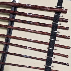 KnitPro Crochet Hook Set Wood Handle 8 Piece - Picture 1 of 12