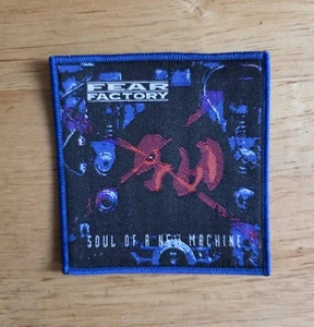 Parche tejido Fear Factory Soul Of The Machine borde azul - Imagen 1 de 1