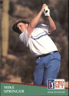 Mike Springer 1991 Golf PRO SET MINT RC ROOKIE CARD #176 - Image 1 of 2