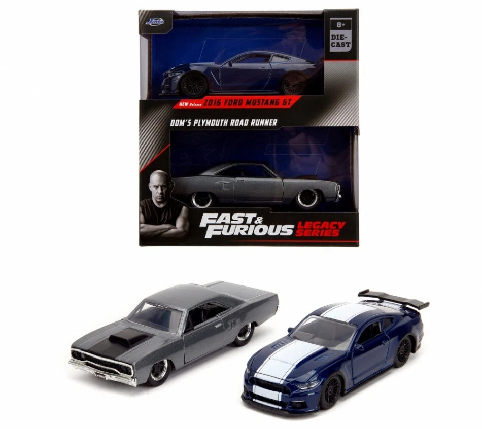 Jada Toys FORD MUSTANG GT & PLYMOUTH ROAD RUNNER FAST & FURIOUS 1:32 - Photo 1/1