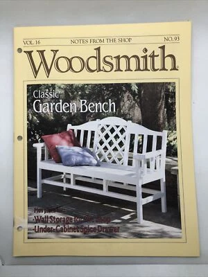 Woodsmith #93 - June 1994 - Classic Garden Bench, Wall Storage, Spice Drawer. - Image 1 of 4