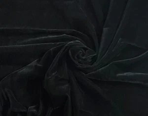 3' Triple Plush Velvet Fabric BLACK 45" wide Acetate/Nylon CRAFTS COSTUMES DECOR - Picture 1 of 5