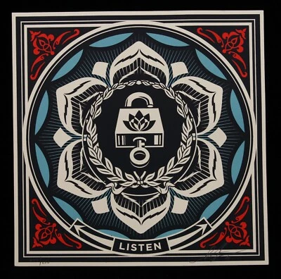 SHEPARD FAIREY Wonder Revolutionary Love siebdruck Hand Signiert obey giant - Bild 1 von 4