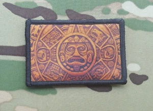 Parche de Bandera de Calendario Azteca Jaguar Águila Guerrero México Mexicano - Imagen 1 de 2