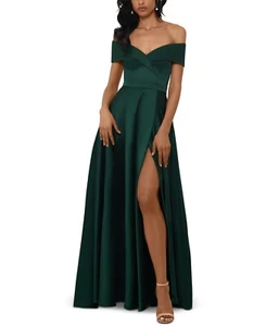 Xscape Womens Front Pocket A-line Gown Dress Emerald Green Size 16 - Picture 1 of 1