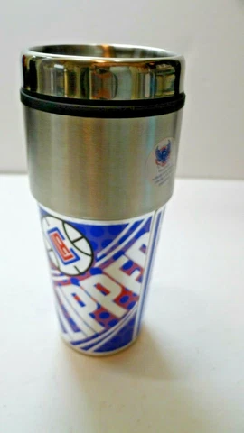 Los Angeles Clippers NBA Stainless Steel 16oz Travel Tumbler Mug NEW Cover