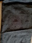 Vntg Sewing Fabric BBQ Fork Black Hats Grill Picnic 1yx45" +scrap Midnight Blue