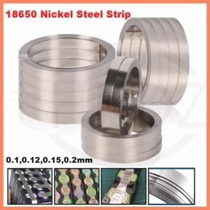 Cinta de tira de acero al níquel nichapado en Ni Li 18650 batería soldadura por puntos 0,1,0,15,0,2 mm - Imagen 1 de 15