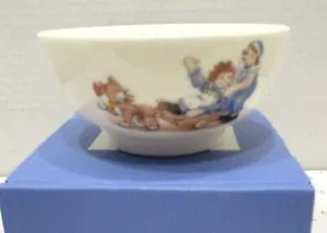NEW RARE 1989 MacMillan BOWL Raggedy ANN ANDY with dog pulling wagon - Japan - Picture 1 of 6