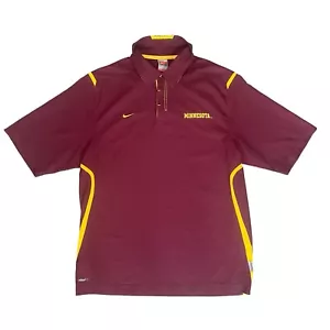 Polo Shirt uomo University of Minnesota Gophers oro marrone Med Nike Dri-fit - Foto 1 di 10
