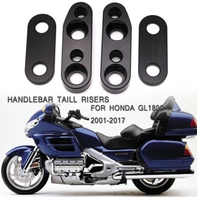 Adaptador de abrazadera de elevadores traseros de manillar negro para Honda GoldWing 1800 F6B 2001-2017 Foto 1 de 4