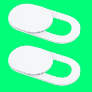 2x WebCam Cover Slide Camera Privacy Security Protect Sticker Phone Laptop White - Afbeelding 1 van 1