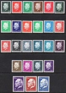 MONACO MNH 1974/80 Prince Rainier III Complete Definitive Set of 25 Values - Bild 1 von 1