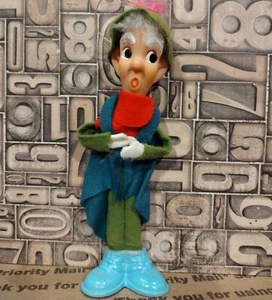 Vtg 6" Flocked ELF Christmas Ornament 1968 Delta Novelty Japan Pixie Choir Boy - Picture 1 of 3