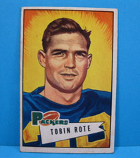 1952 Bowman Football Card Tobin Rote No. 56 Quarterback Green Bay Packers