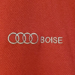 Audi Boise Logo 1/4 Reißverschluss Langarm Pullover rot Herren Gr. Medium gebraucht, in einwandfreiem Zustand - Bild 1 von 7