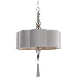 Uttermost 21551 Helena Pendant Plated Smoke Glass with Chrome Finish