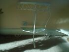 Vintage Glass And Wrought Iron Half Moon Table-Original Bubble Glass